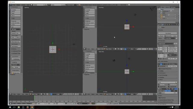 Blender Multiple Windows Perspective and Orthographic Views смотреть онлайн