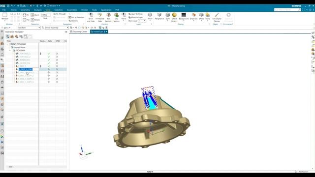 Siemens NX CAM - Multi-Axis Milling Example - Part1 смотреть онлайн