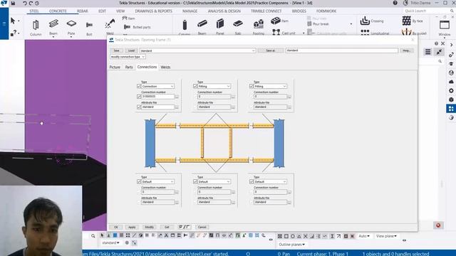 Tutorial Tekla Structures - Component Opening Frame смотреть онлайн