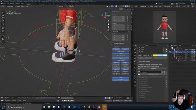 Blender - Boy Character UI Kit Library Tutorial смотреть онлайн