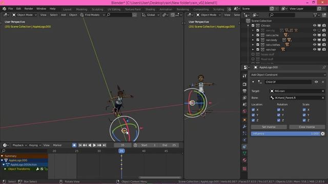 Blender Animation Tutorial- Constraints in Animation-2.8+ смотреть онлайн