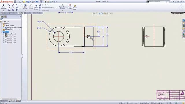 Izrada radioničkog crteža u SolidWorks 3D CAD softveru смотреть онлайн