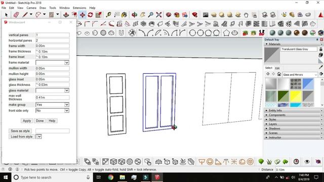 How to Create a Window in Sketchup 2018 смотреть онлайн