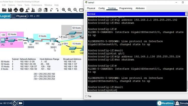 Packet Tracer: Demo VLSM Configuration (with ACTIVITY FILE) смотреть онлайн