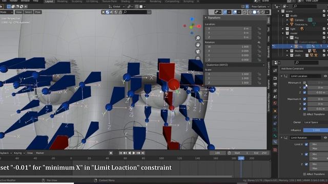 Face rigging in Blender 1.6 Eyebrow automation смотреть онлайн