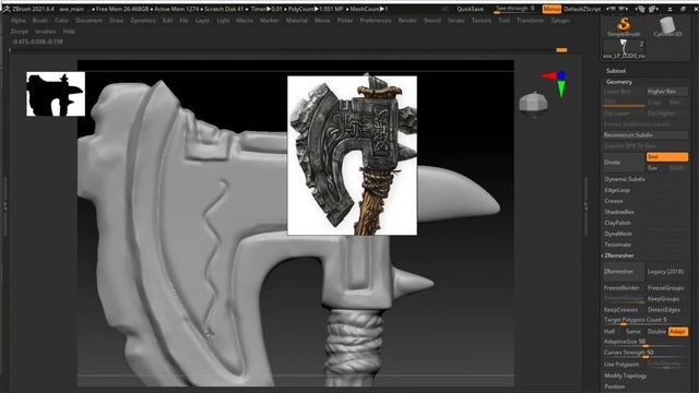 Секира | SpeedArt | Maya, Zbrush, SPainter, Marmoset Toolbag