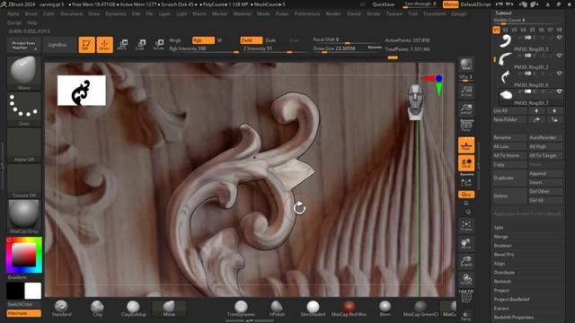 zbrush carving design pt5 |zbrush jewelry tutorial design смотреть онлайн