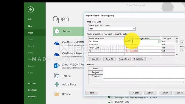 How to Import File to Microsoft project-2016 смотреть онлайн