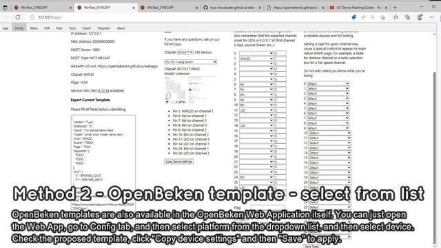 How to import OBK and Tuya-cloudcutter templates into OpenBeken - get instant GPIO configuration смотреть онлайн