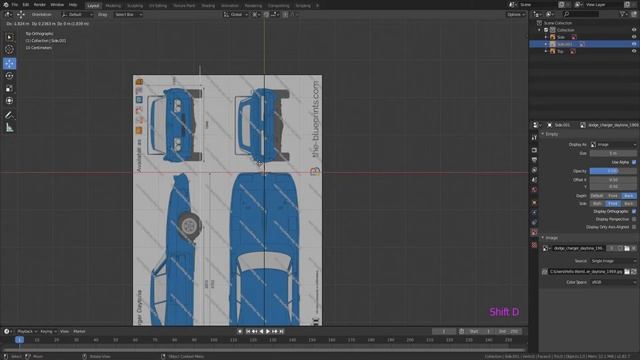 Blender 2.8 Blueprint Setup (car facing right) смотреть онлайн