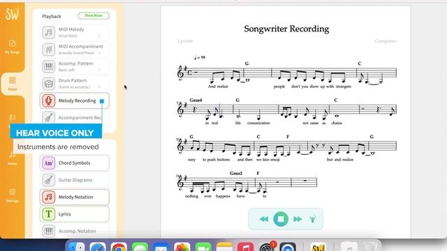 ScoreCloud Songwriter - Automatic Lead Sheet From Recording