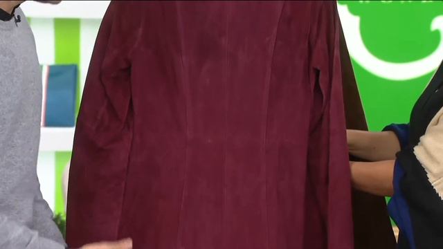 C. Wonder Double Breasted Suede Trench Coat On QVC