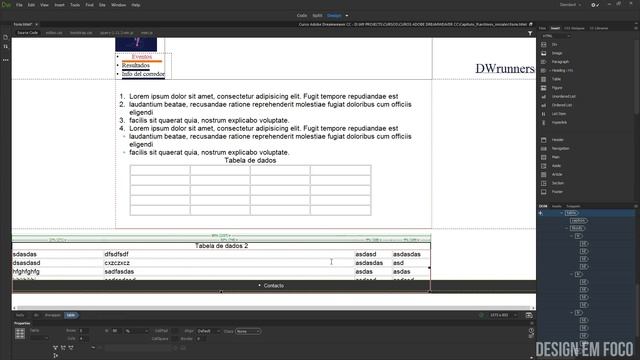 Curso Essencial Adobe Dreamweaver CC 2017 - Aula 56 Inserindo Tabelas смотреть онлайн