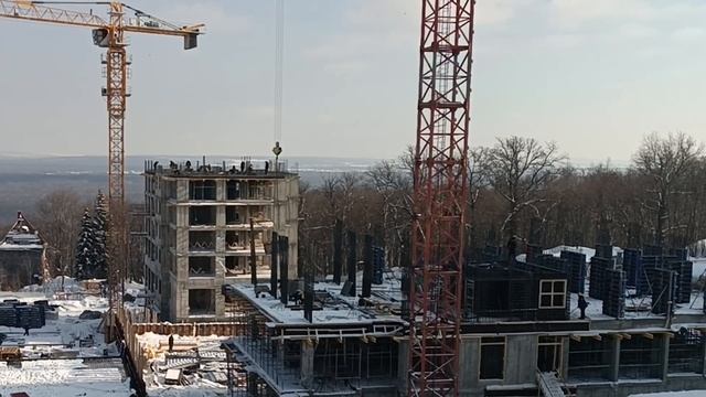 ЖК Лесная симфония — съёмка с воздуха февраль 2025 смотреть онлайн