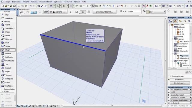 ArchiCAD 16 - Das Morph-Werkzeug - 8 - Auswahl von Unterelementen eines Morphs смотреть онлайн