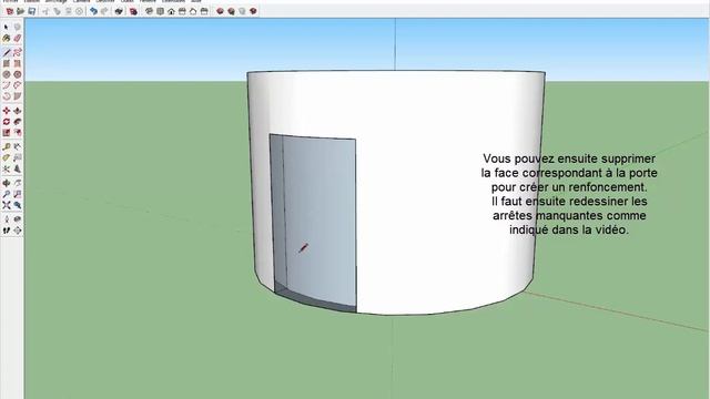 Sketchup - porte et fenêtre dans des murs courbes смотреть онлайн