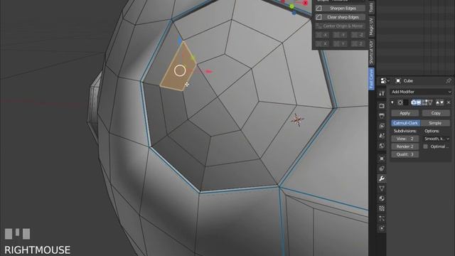 Blender 2.8 beta วิธีขึ้นงานแบบ Subdivide смотреть онлайн