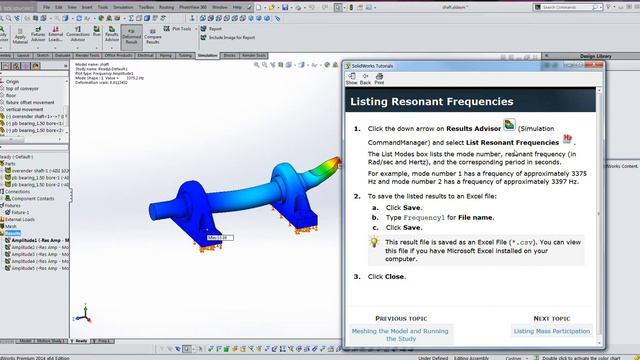 Solidworks SP 2 Frequency Analysis смотреть онлайн