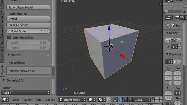 Blender: Export Paper Model смотреть онлайн