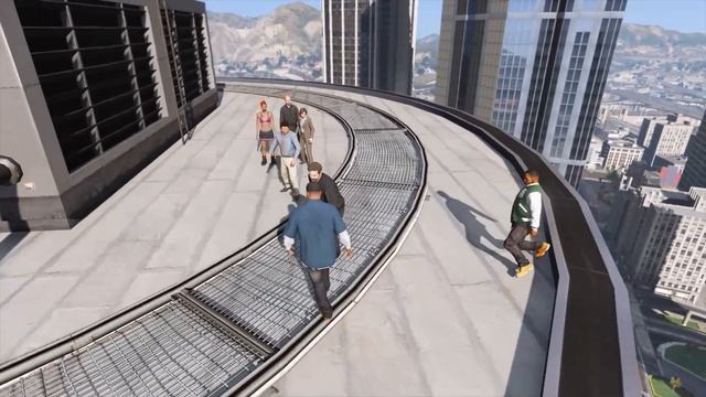 GTA Shoving/Pushing people off tallest building Ep. 2 смотреть онлайн