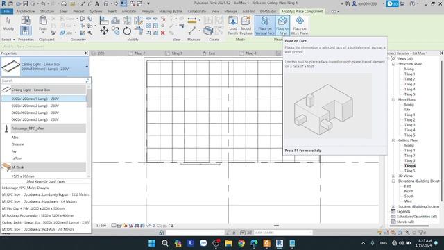 REVIT - BUỔI 6.3 - VẼ Trần nhà, Đặt Camera góc nhìn смотреть онлайн