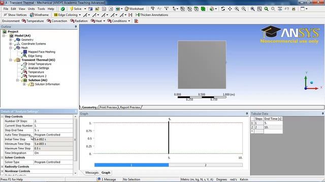 Cornell ANSYS: Transient Conduction: Setup смотреть онлайн