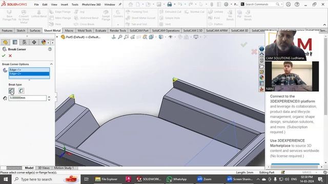 Solidworks 2024-2024 Step By Step Sheetmetal beginners tutorial Hindi Part-2|Sheetmetal solidworks смотреть онлайн