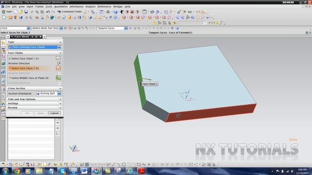 Three Face Blend in NX8 смотреть онлайн