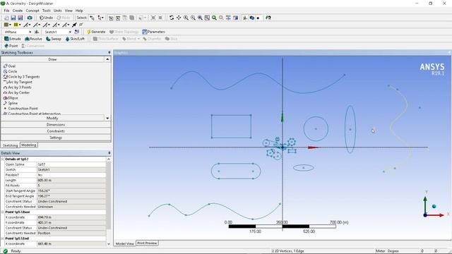 ANSYS Design Modeler Tutorial 1- Sketching-1 смотреть онлайн