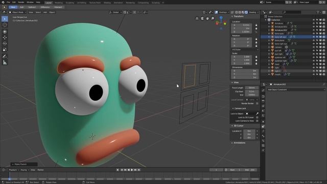 Blender 2.8 Tutorial - Create a Face Rig w CUSTOM BONE CONTROLLERS [2 of 2] смотреть онлайн