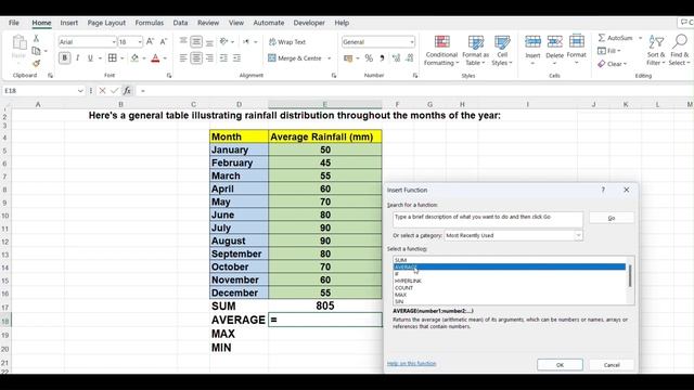 The Functions Excel SUM AVERAGE MAX MIN смотреть онлайн