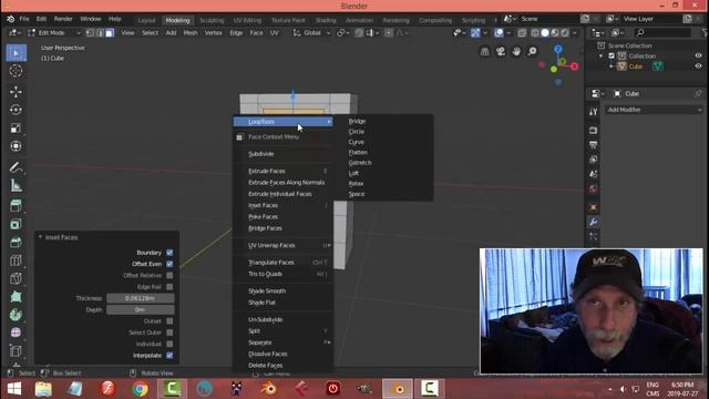Blender: Modeling a Circular Hole in a Square Object смотреть онлайн