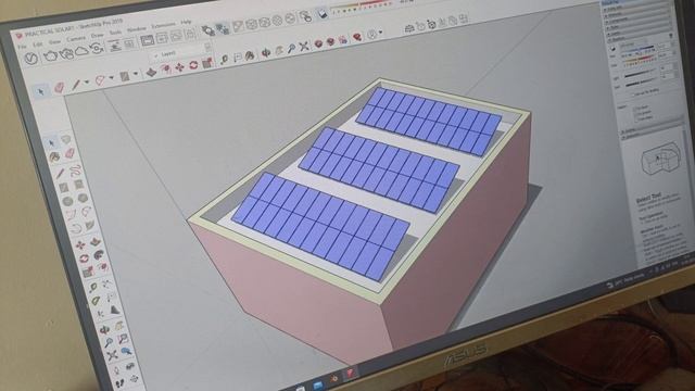 shadow analysis solar panels rooftop 3D design SketchUp смотреть онлайн