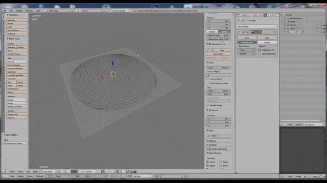 Blender Mean Crease y como generar un suelo смотреть онлайн