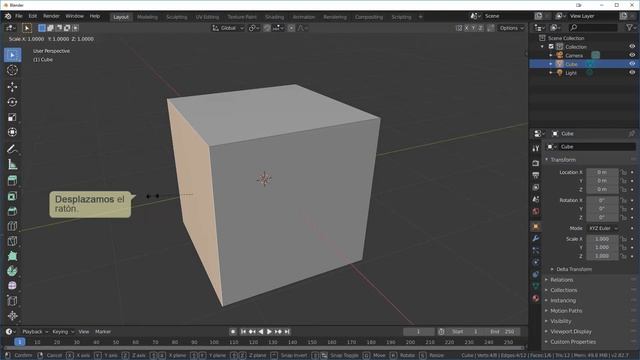 06.1 Tutorial de modelado con Blender 2.8x. Offset Edge Loop Cut. смотреть онлайн
