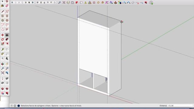 Tutorial Sketchup Kallax ikea imparare i comandi rettangolo, Spingi/Tira e le guide смотреть онлайн