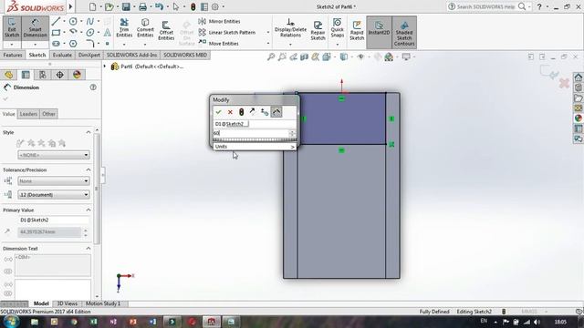Solidworks (14) Fillet Center Rectangle смотреть онлайн