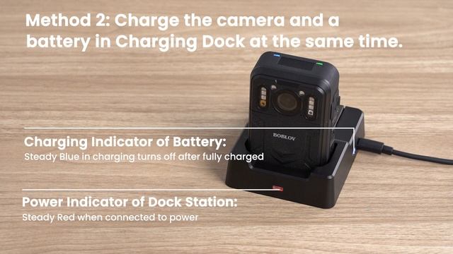 How to Charge the BOBLOV B4K2 Body Camera and the Spare Battery? смотреть онлайн