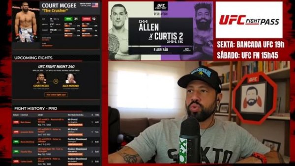 UFC ALLEN X CURTIS 2 - E MAIS SEIS BRASILEIROS NO CARD. ANÁLISES E PALPITES POR ANDRÉ AZEVEDO