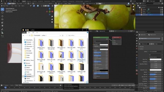 grapes 3D modelling timelapse in the new Blender 3.0 (timelapse) смотреть онлайн