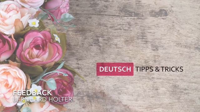 Feedback Bernhard Holter*