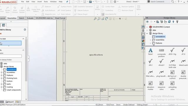 5 09 2020 saving a note in design library of solidworks смотреть онлайн