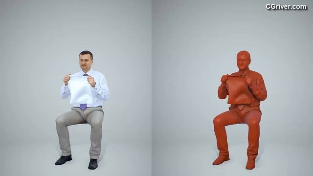 3D Human Model: Realistic Casual Man for 3ds Max, Cinema 4D, SketchUp, Rhino, VRay and Thea Render смотреть онлайн