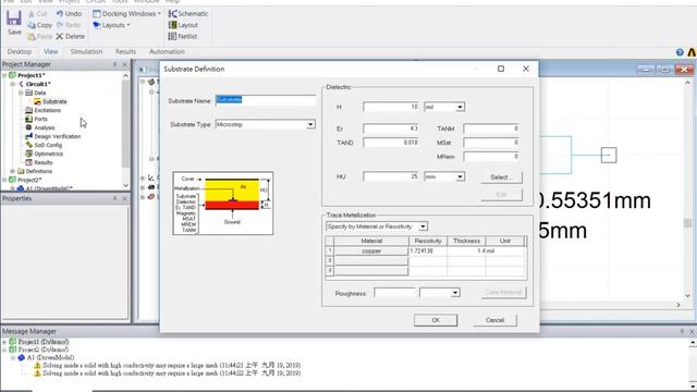 How to Synthesize Microstrip Line for HFSS смотреть онлайн