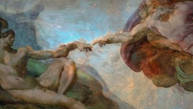 Nebula morphing into Michelangelo's Adam Creation смотреть онлайн