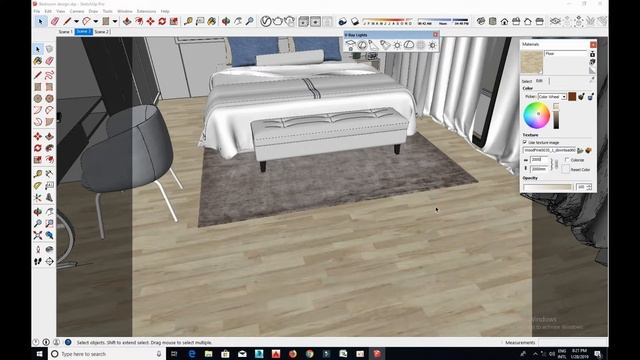Interior lighting - Vray interior sketchup -Part1 смотреть онлайн