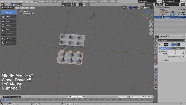 All quads muffin pan Blender Tutorial смотреть онлайн