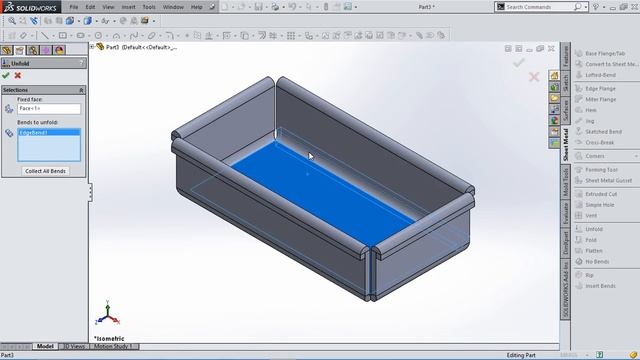 Solidworks sheet metal edge flange tutorial смотреть онлайн