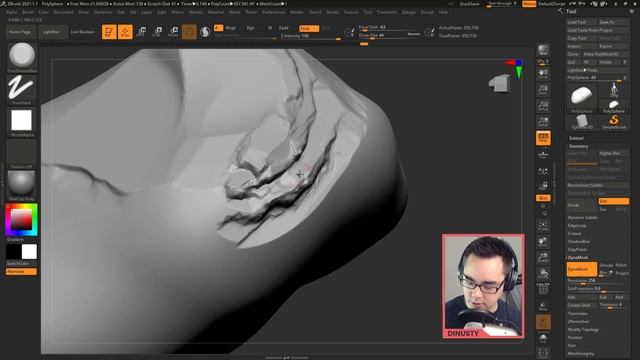 Zbrush: Brushes for rocks смотреть онлайн
