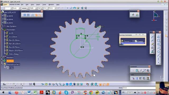 CATIA v5 | SPUR GEAR DESIGN (Part 2 - Part Design & Make Rendering) смотреть онлайн